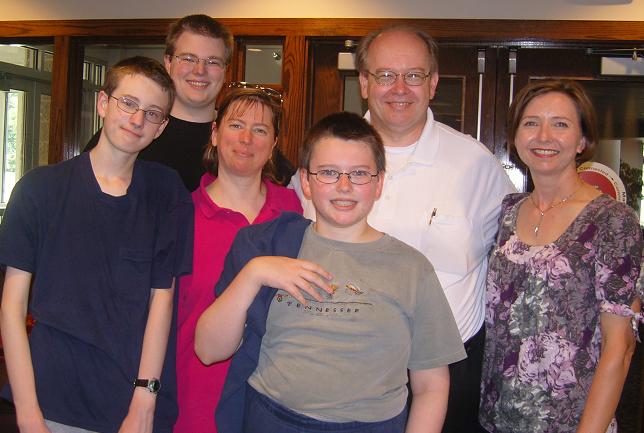 David, Eric, Cinda, Brian and Bob Souer with Amanda Fellows on July 6, 2009.
