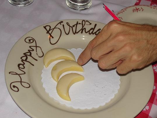 Eric's Birthday plate. John Taylor's hand.