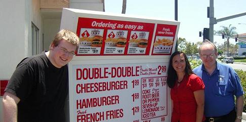 Eric Souer, Lee Ann Jackson and Bob Souer at In-N-Out